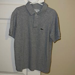 Lacoste polo, gray, boys size 10